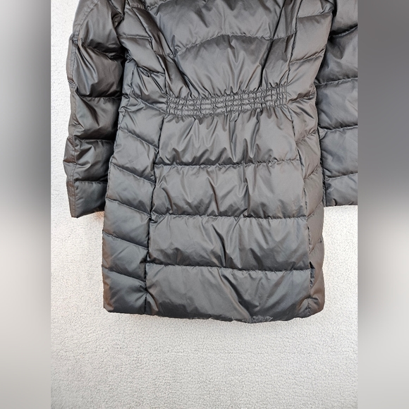 **SOLD***Calvin klein Womens Black Full Zip Coat Sz M Detachable Hood Faux Fur - Picture 11 of 15